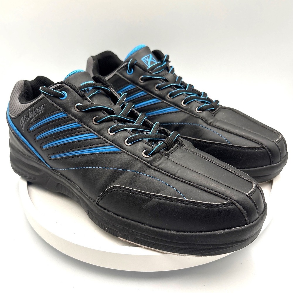 Strikeforce Bowling Shoes 9 Black Blue Sporty Crossfire Lite M-044 Lightweight